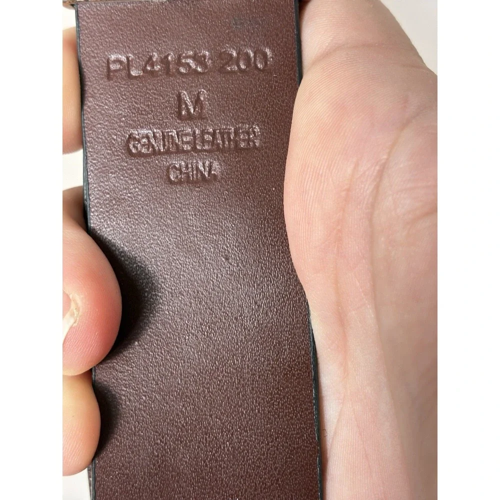 Genuine Leather Belt Brown Sz M 30-34